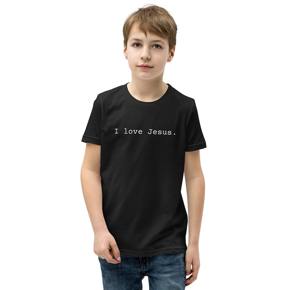 Thumbnail: I Love Jesus - Simple Youth Short Sleeve T-Shirt