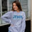 Thumbnail: Jesus Our Living Hope - 1 Peter 1:3-4 - Blue/Green Text - Unisex Sweatshirt