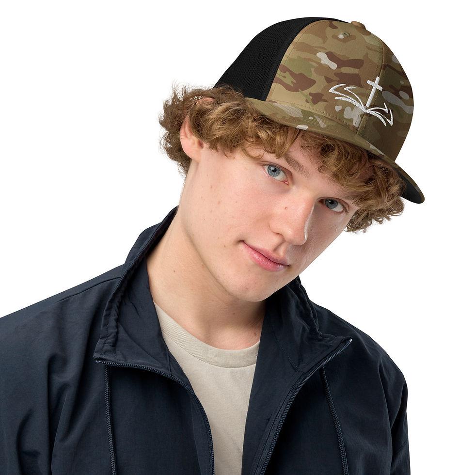 Thumbnail: Cross+Bible - Closed-Back Trucker Cap