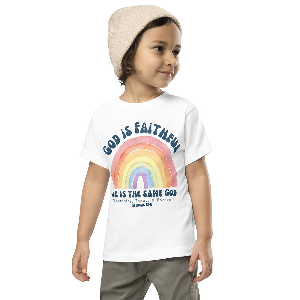 Thumbnail: God is Faithful - Hebrews 13:8 - Toddler Short Sleeve Tee