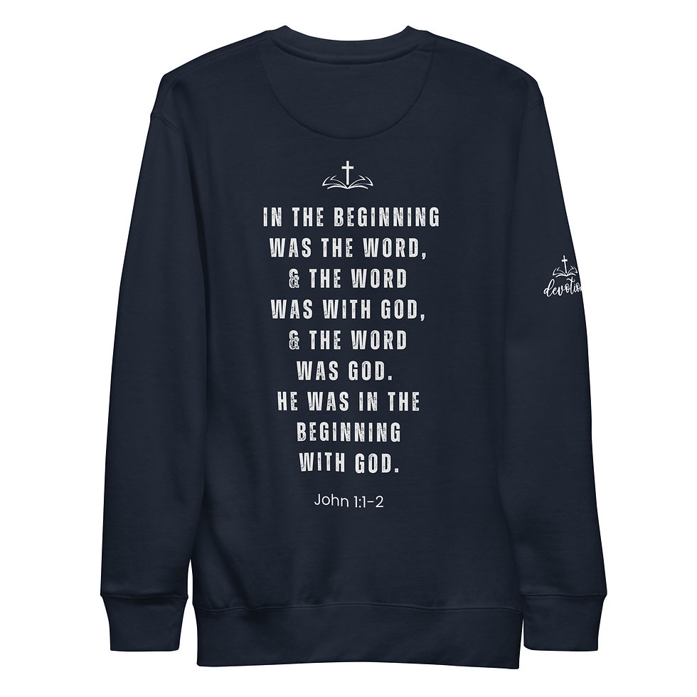 Thumbnail: The Ultimate Truth - Word of God - John 1:1-2 - Unisex Premium Sweatshirt