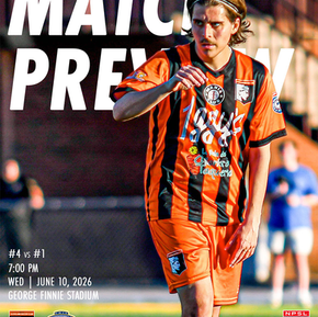 Match Preview poster, Cleveland SC takes on Erie Commodores in Matchday 7 of the 2026 NPSL season.