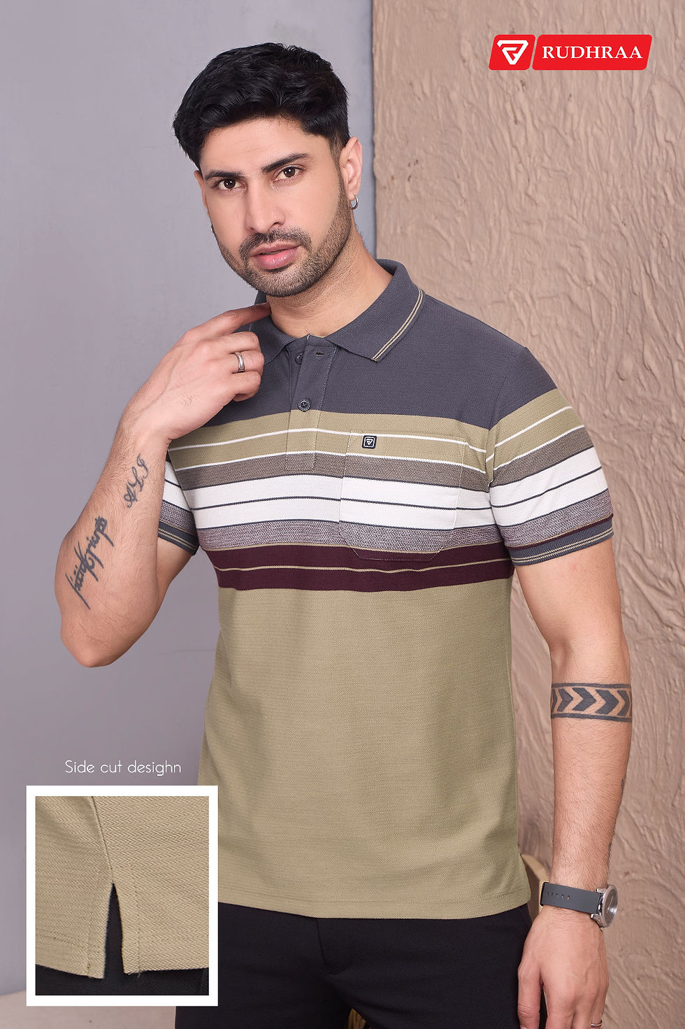 Thumbnail: Rudhraa M787 Collar Tshirt