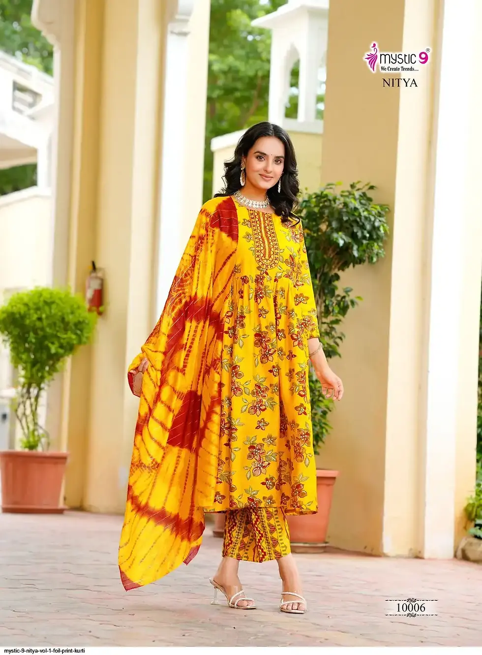 Thumbnail: Mystic9 Nitya Umbrella Model Readymade Dress Set