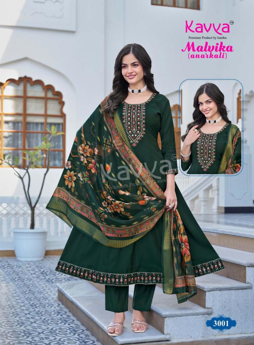 Thumbnail: KAVYA MALVIKA Ladies Readymade Dress Set 