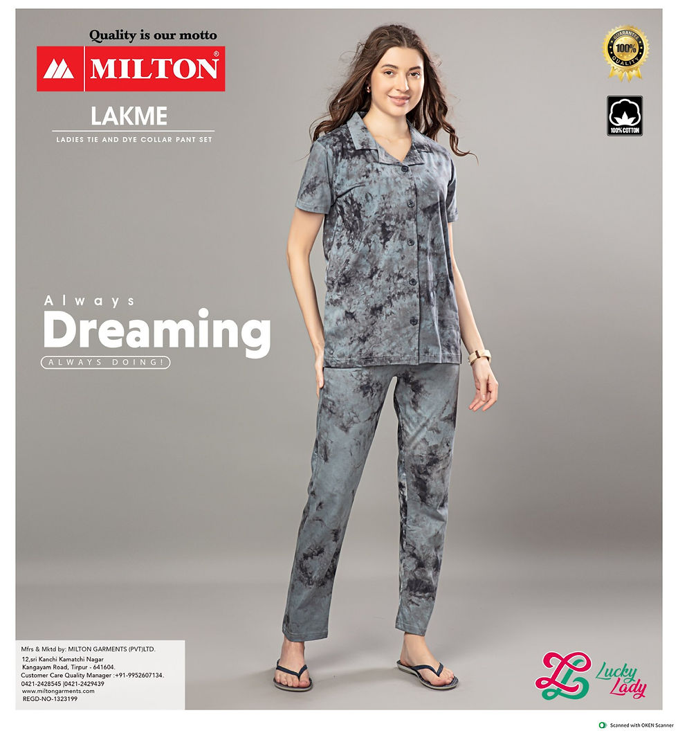 Thumbnail: Milton LAKME Ladies Collar Tie & Dye Pant set