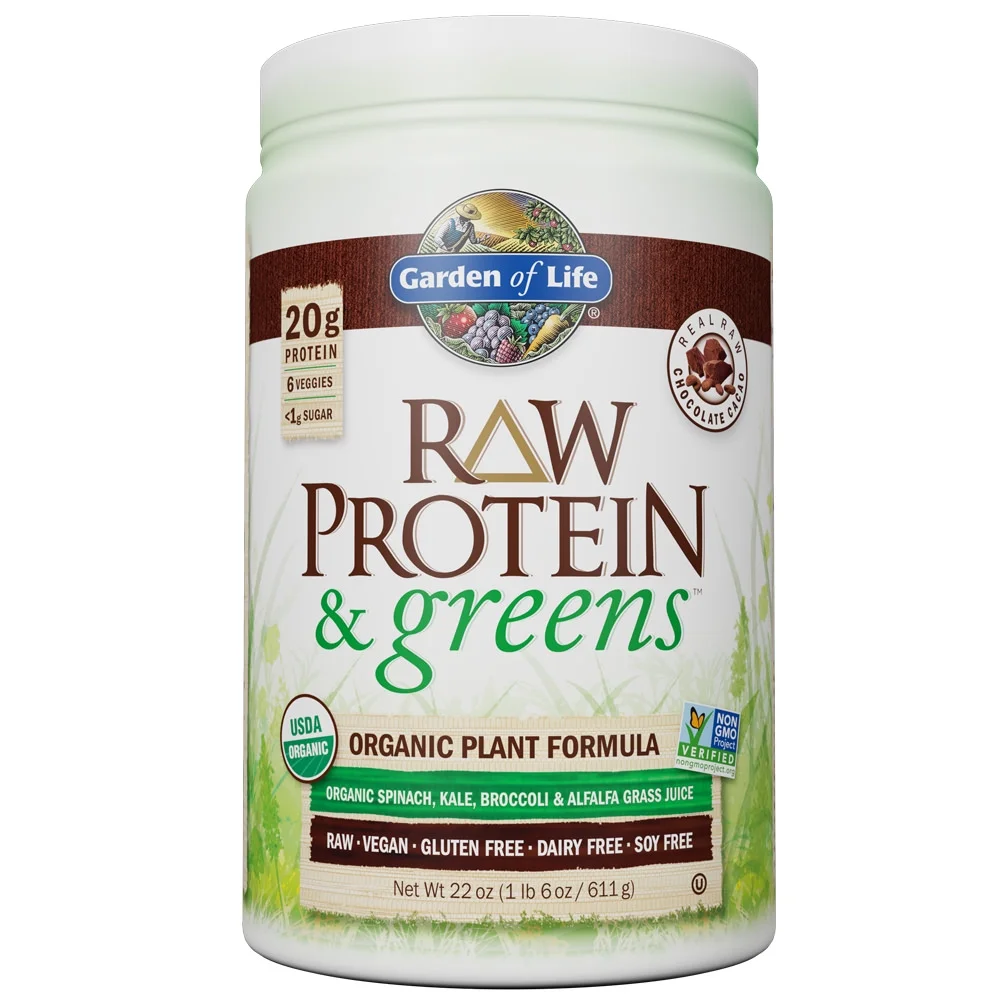 Raw Protein & Greens, Chocolate, 20G Protein, 1.4Lb, 22.0Oz