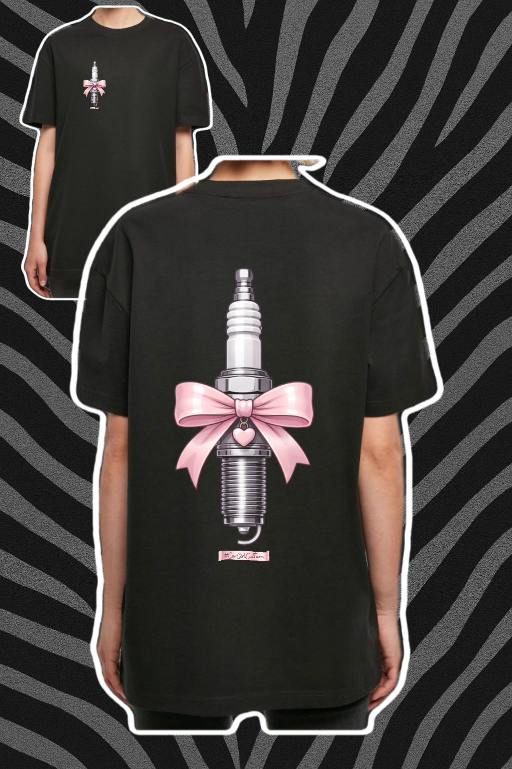 Spark bow Oversized boyfriend tee