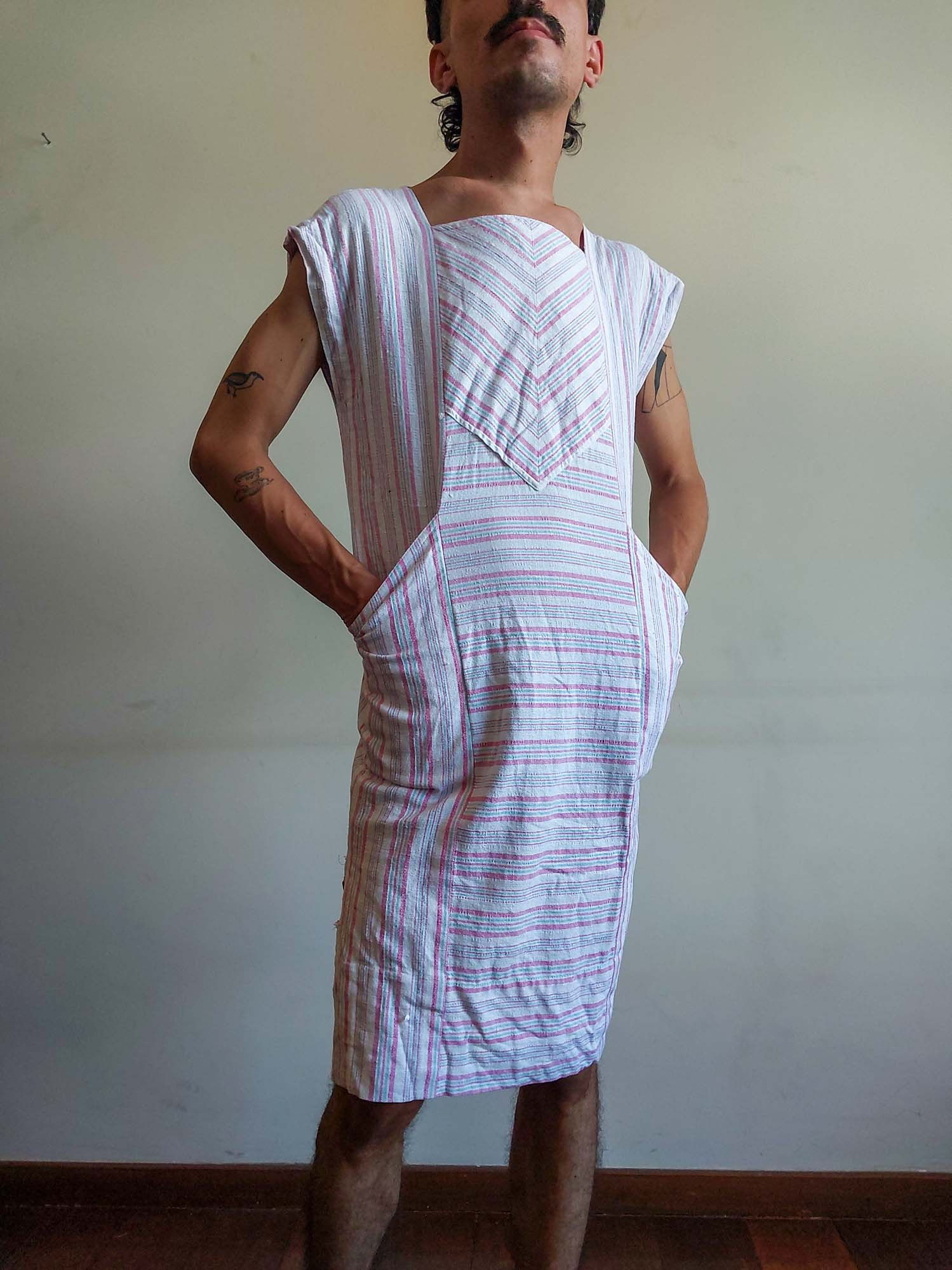 Vestido Listras Vintage (tam M)