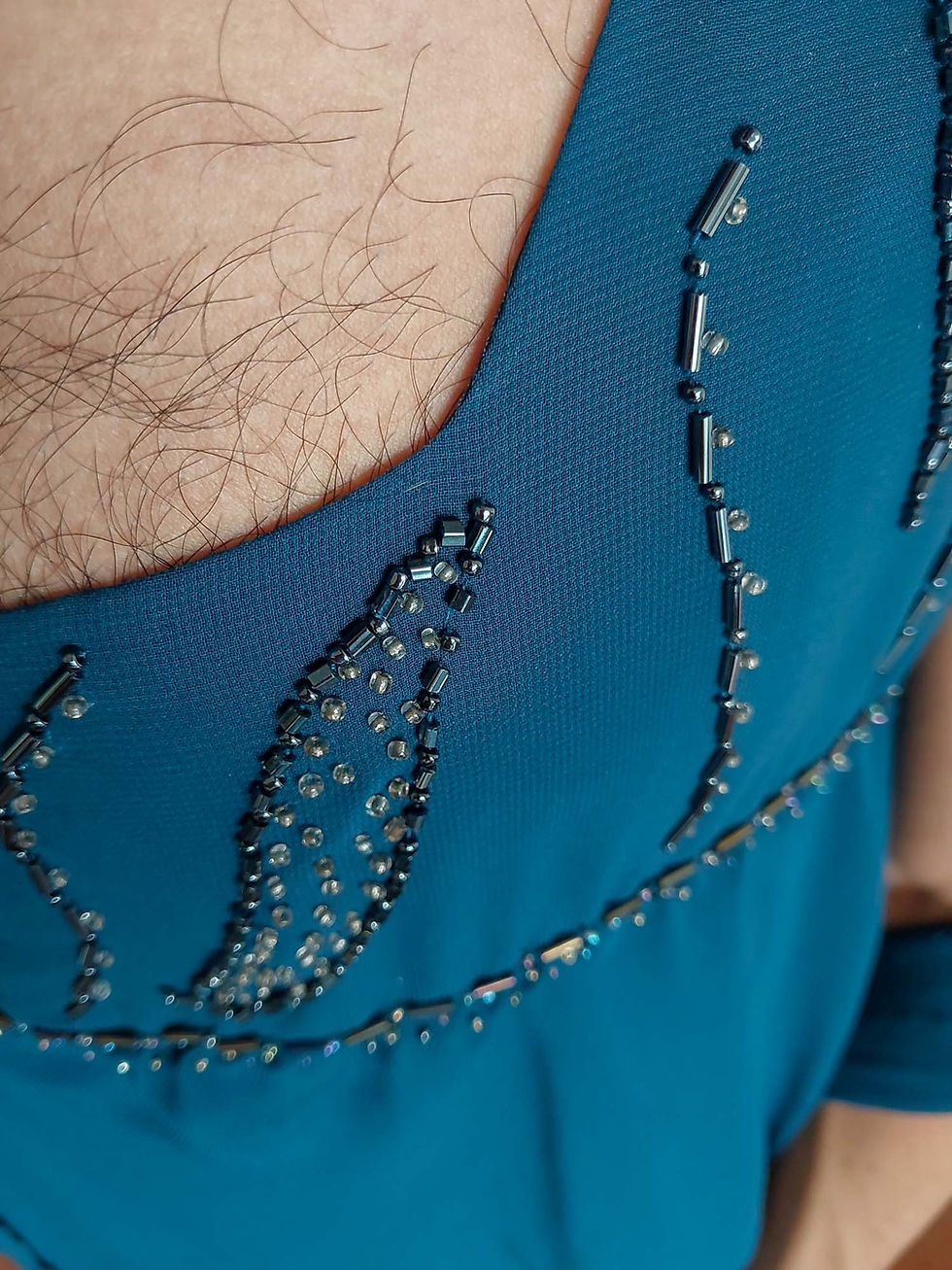 Miniatura: Vestido Azul Vintage 1990 (tam M)