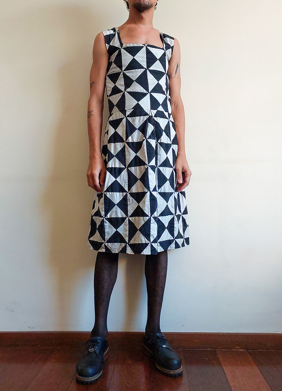 Miniatura: Vestido Renato Loureiro Vintage em Patchwork de Seda (tam PP)