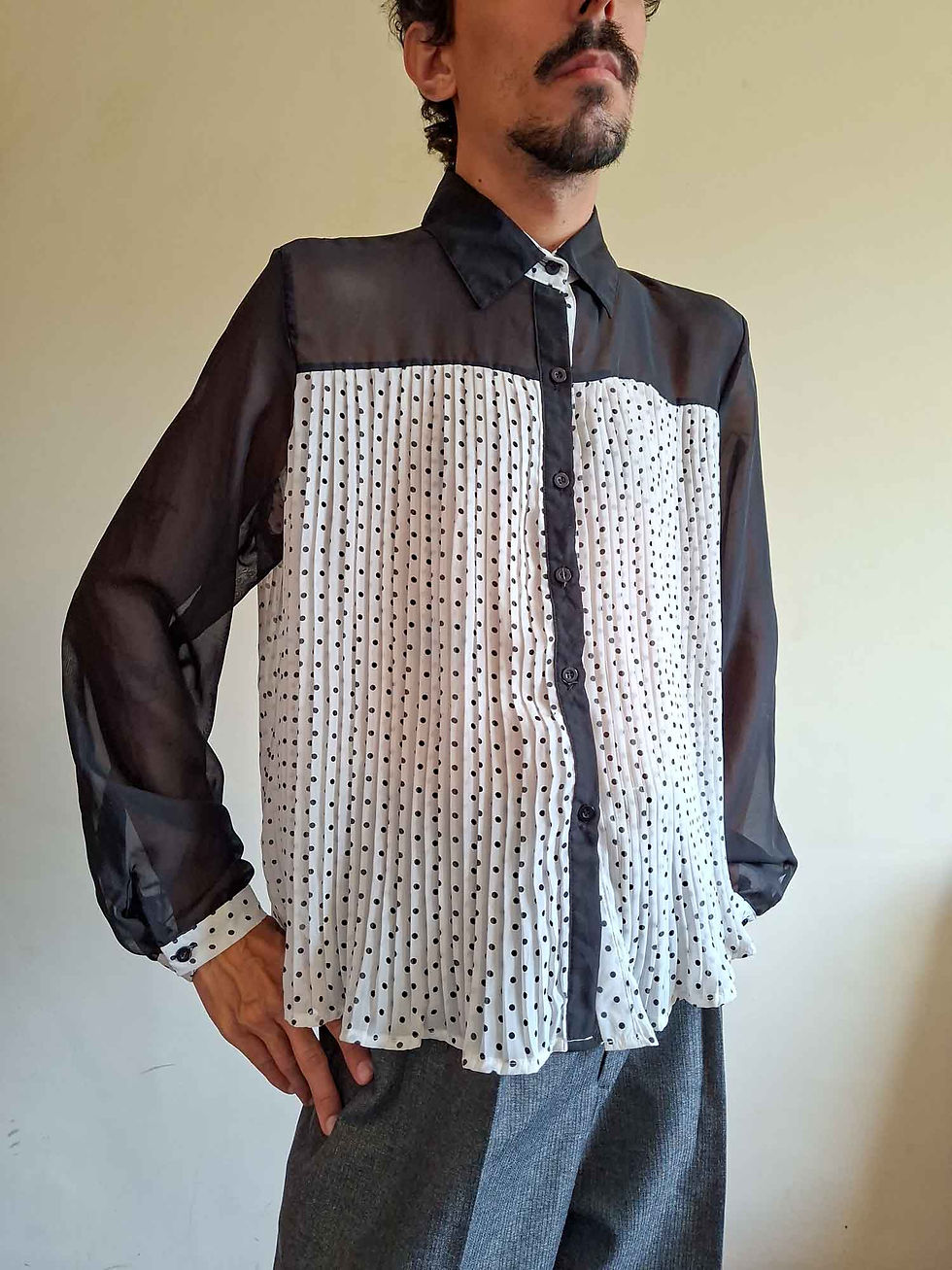 Miniatura: Camisa Barred’s anos 1970 (tam M)