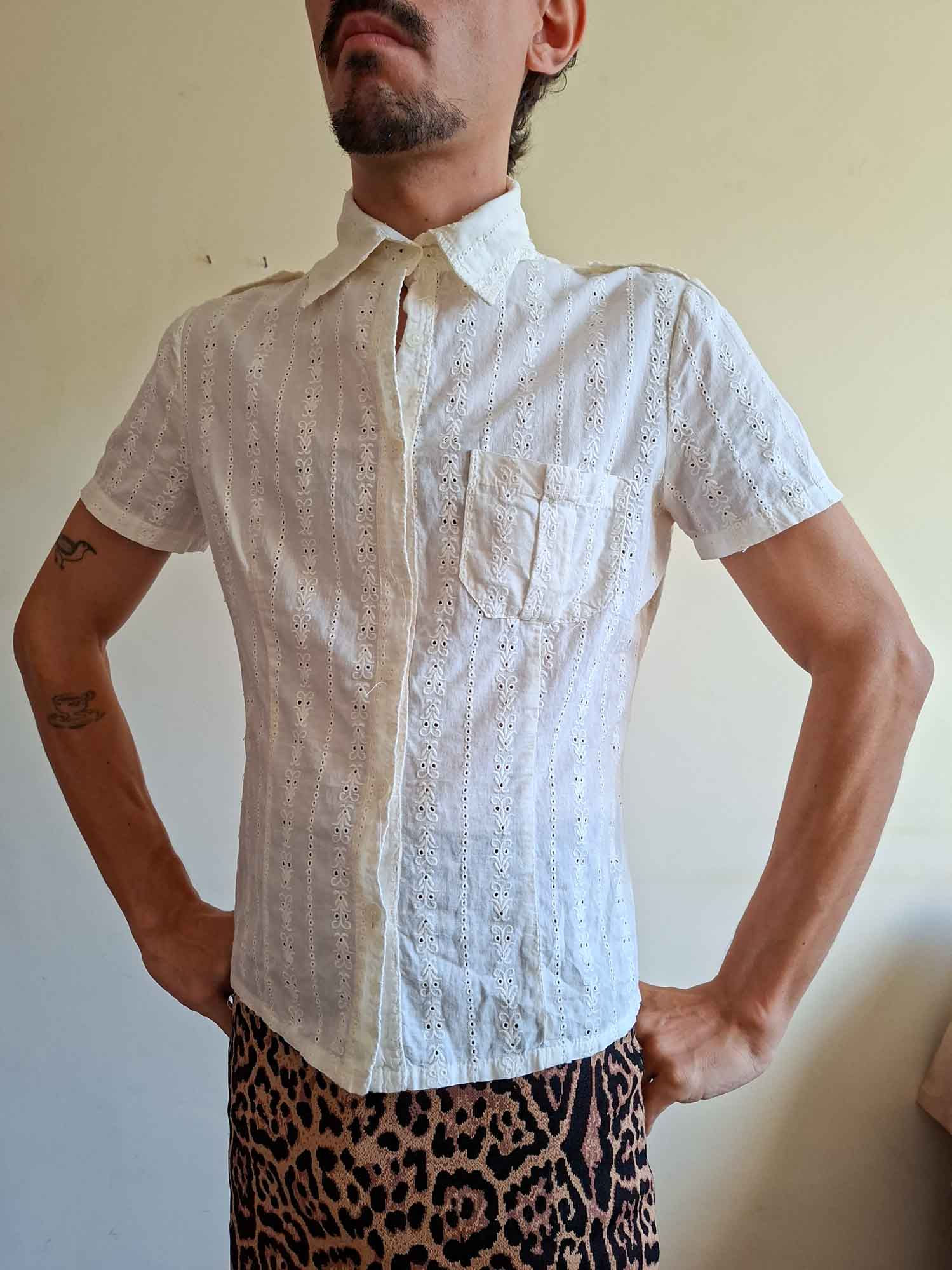 Camisa Entremeios Vintage (tam P)