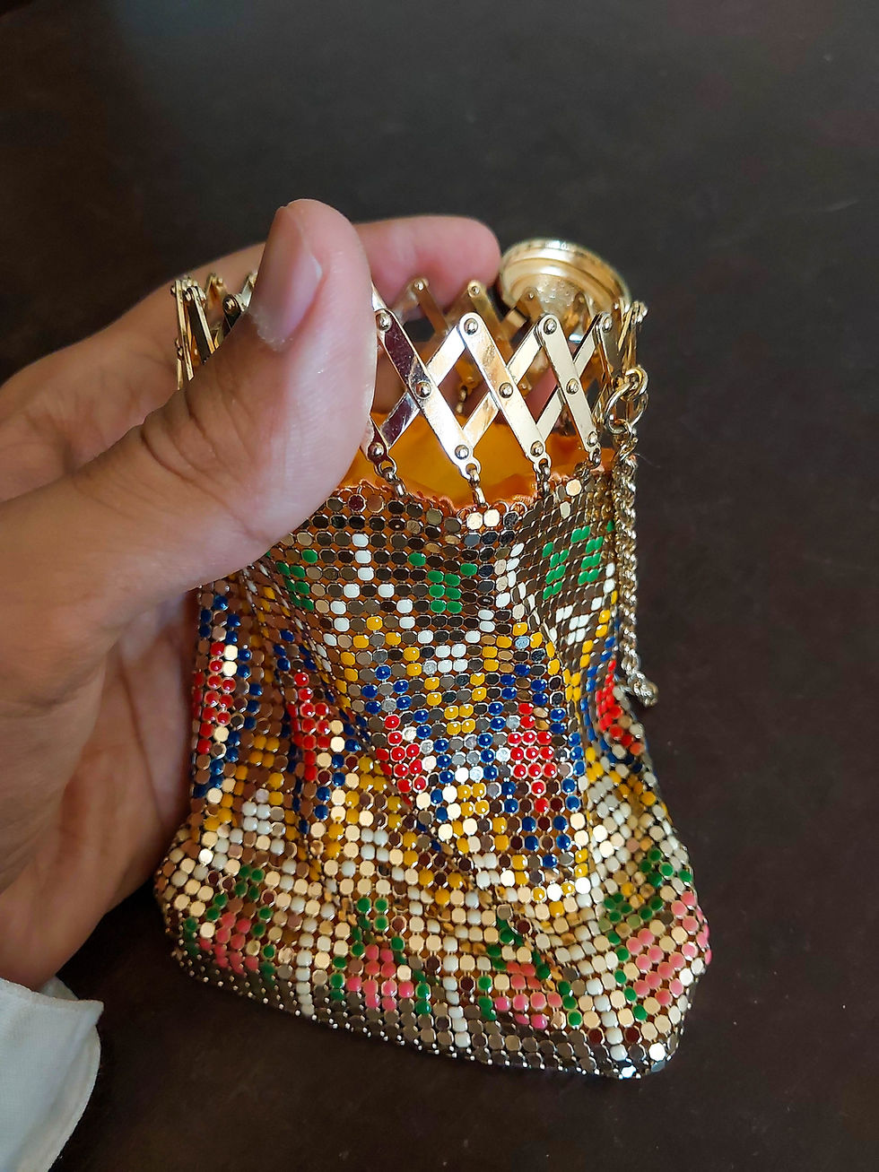 Miniatura: Bolsa Malha Metal Art Decó anos 40