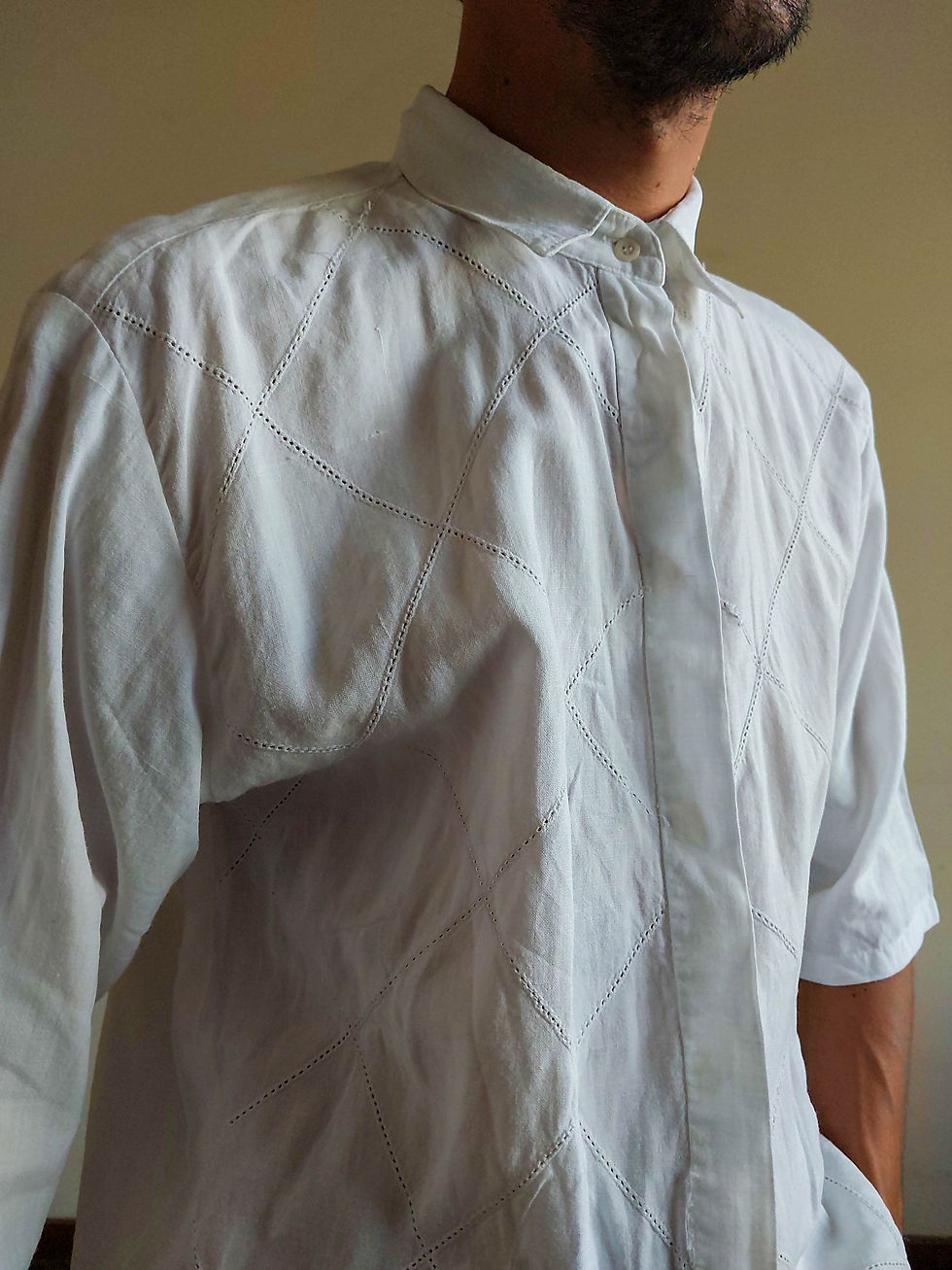 Miniatura: Camisa Linho ponto Ajour (tam M)