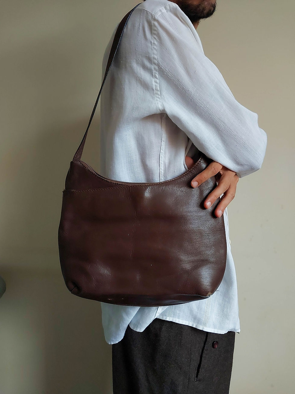 Miniatura: Bolsa Portfólio Vintage em Couro Legítimo