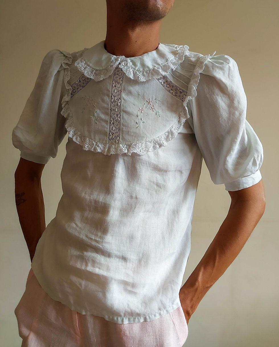 Miniatura: Camisa Matilde anos 50 (tam P)