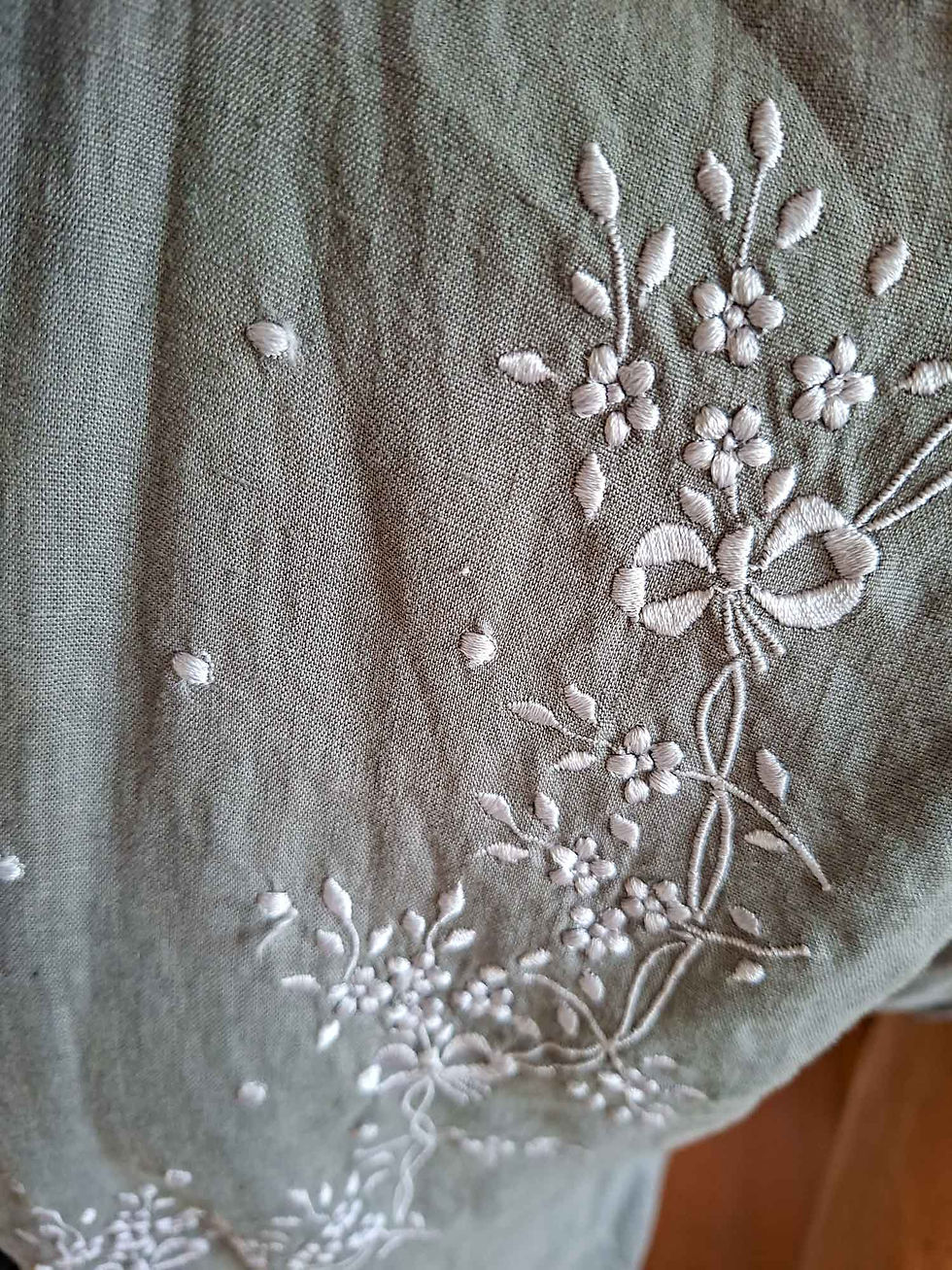 Miniatura: Camisa Mulu Vintage em linho bordado (tam M)