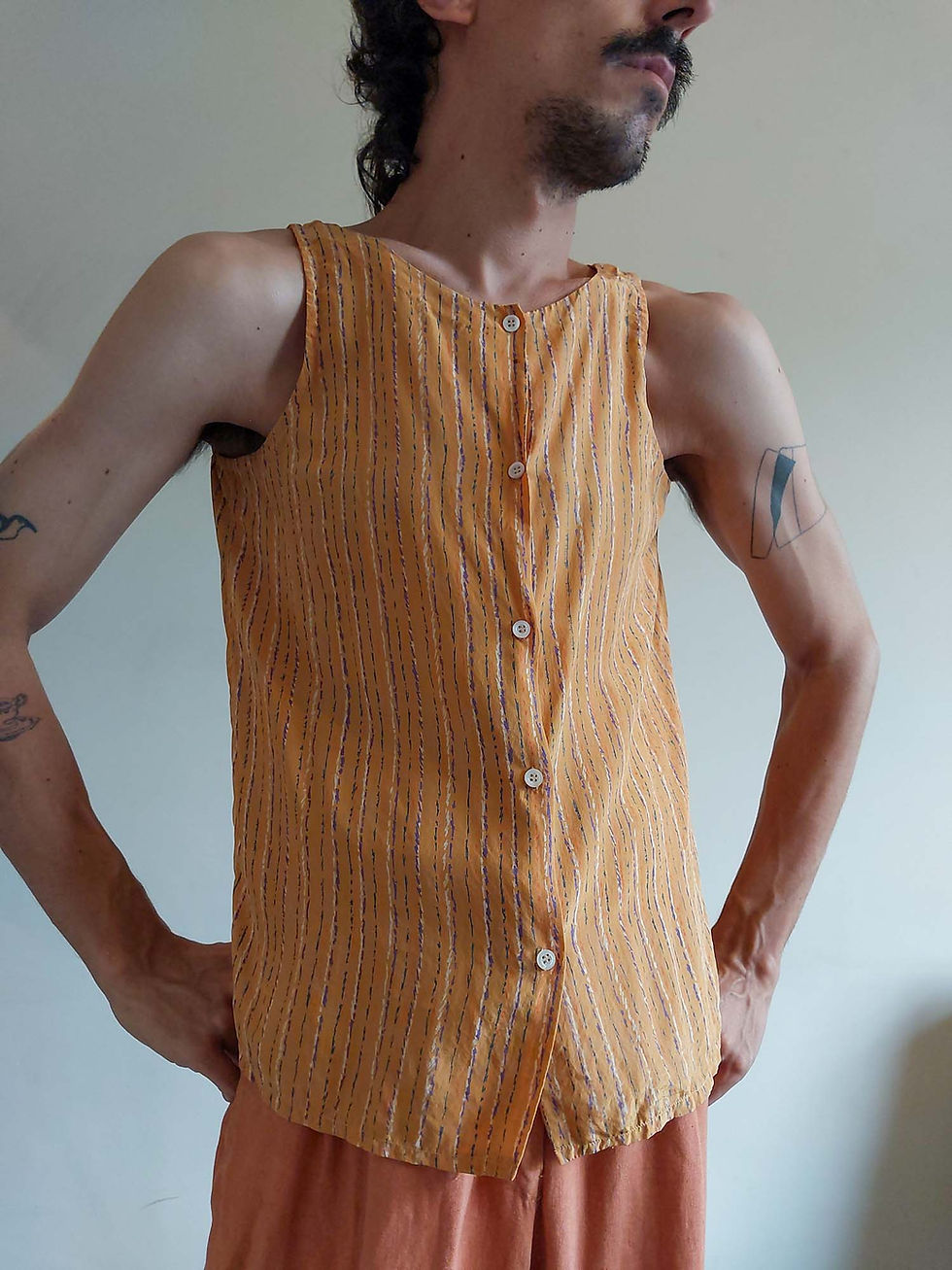 Miniatura: Camisa Seda Regata Vintage (tam P)