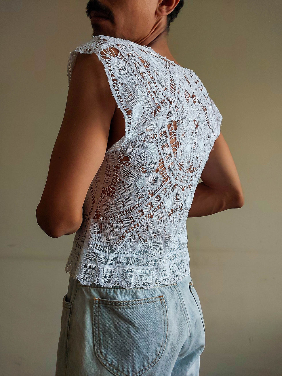 Miniatura: Camisa Renda Renascença feita à mão (raridade) (tam P)