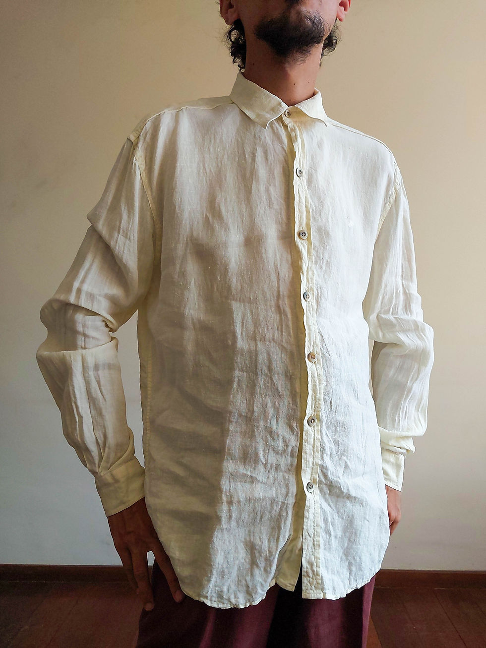 Miniatura: Camisa Linho Puro Ellus (tam G)