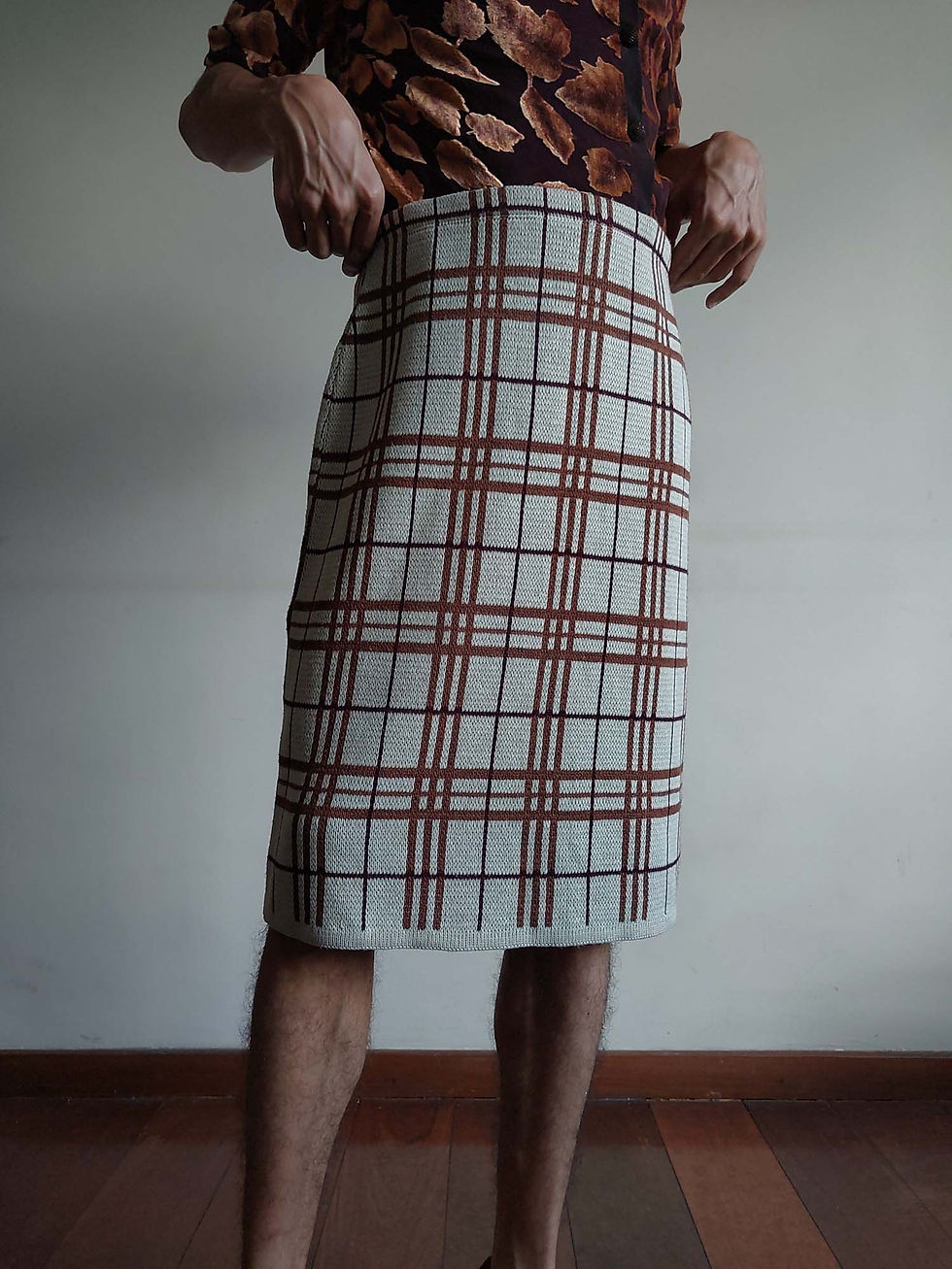 Miniatura: Saia Xadrez Trico (cintura com elástico)