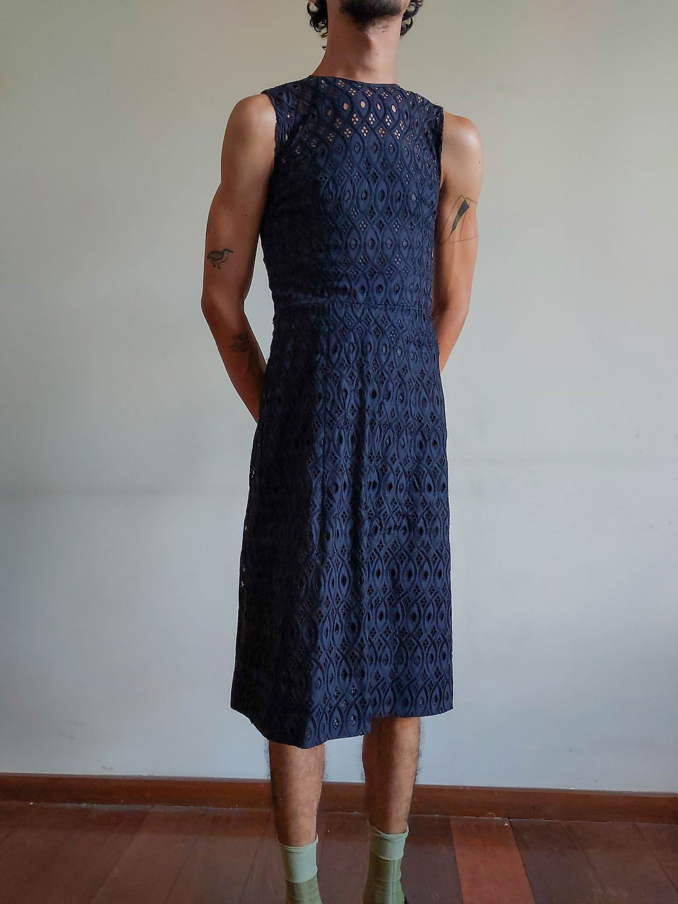 Miniatura: Vestido Lese Preta Vintage (tam P)