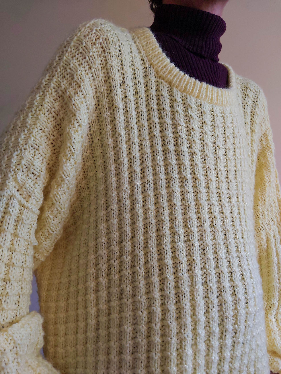 Miniatura: Tricô Artesanal Amarelo (veste ate XGG)