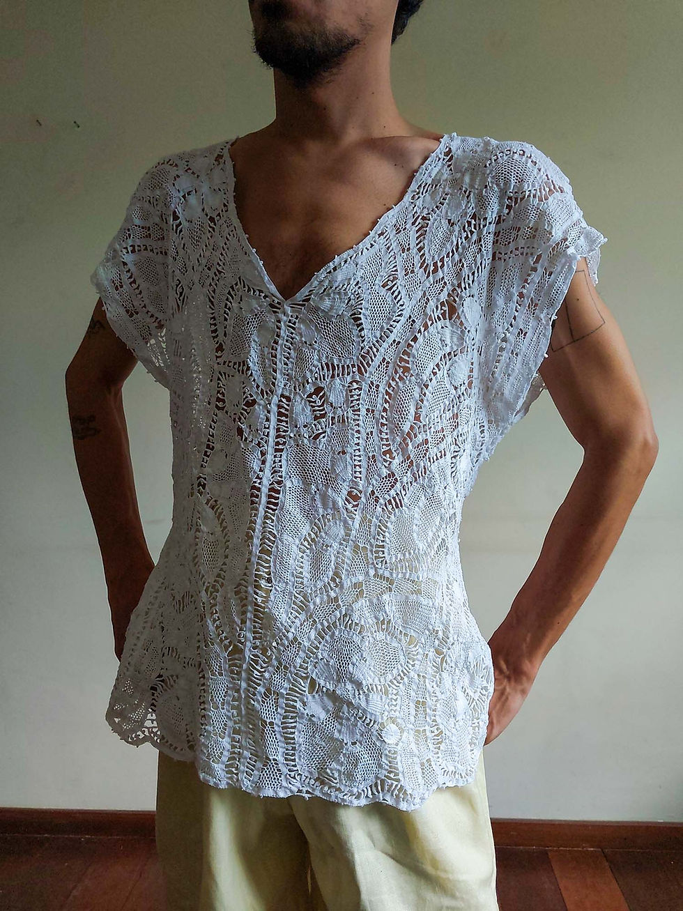 Miniatura: Blusa Divina em Renda Renascença Artesanal (tam G)