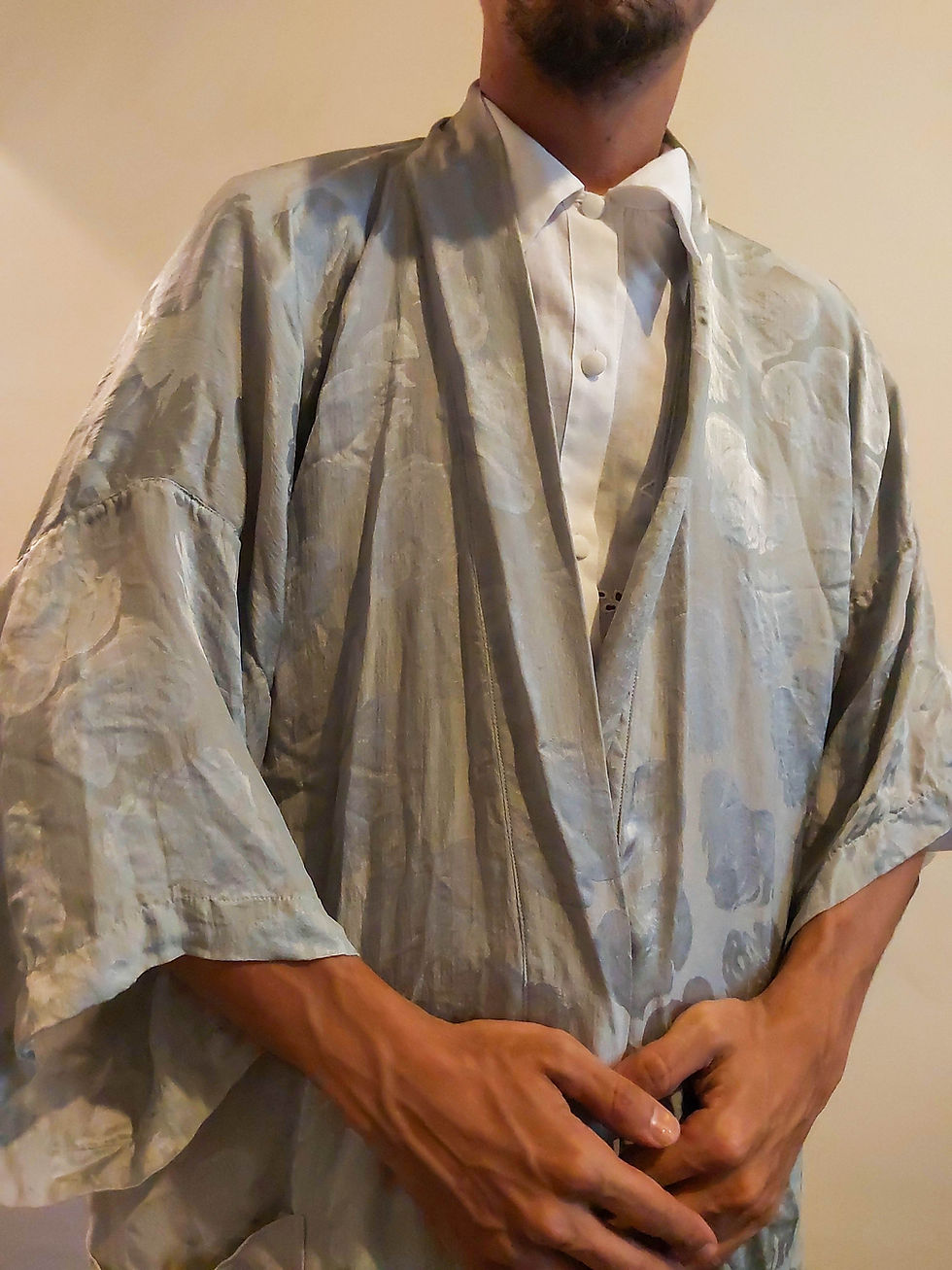 Miniatura: Kimono Vintage em Jacquard de seda (tam U)