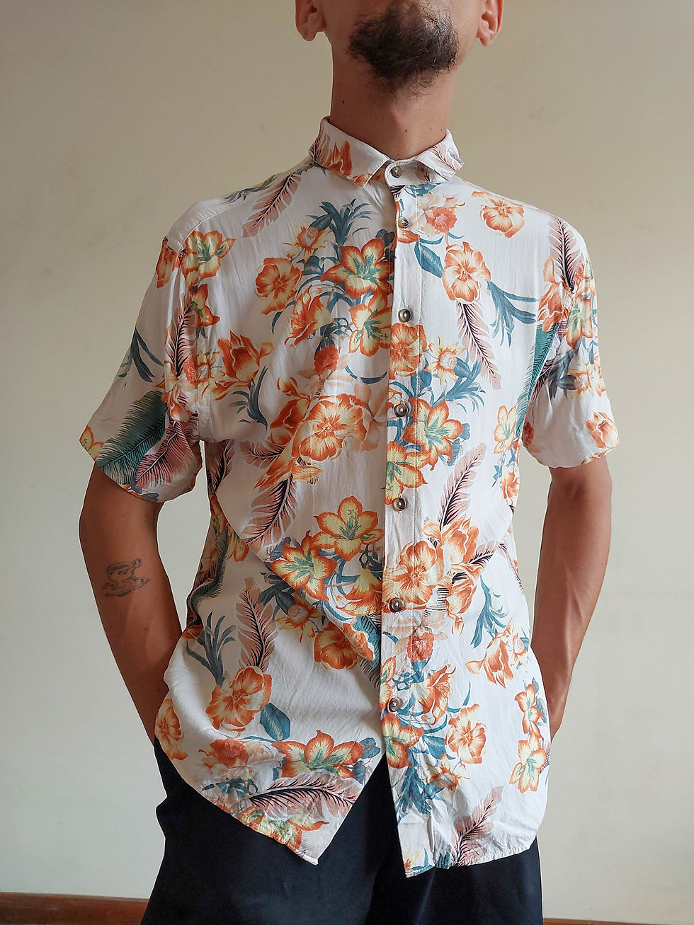 Miniatura: Camisa Florida em Visce (Tam M)