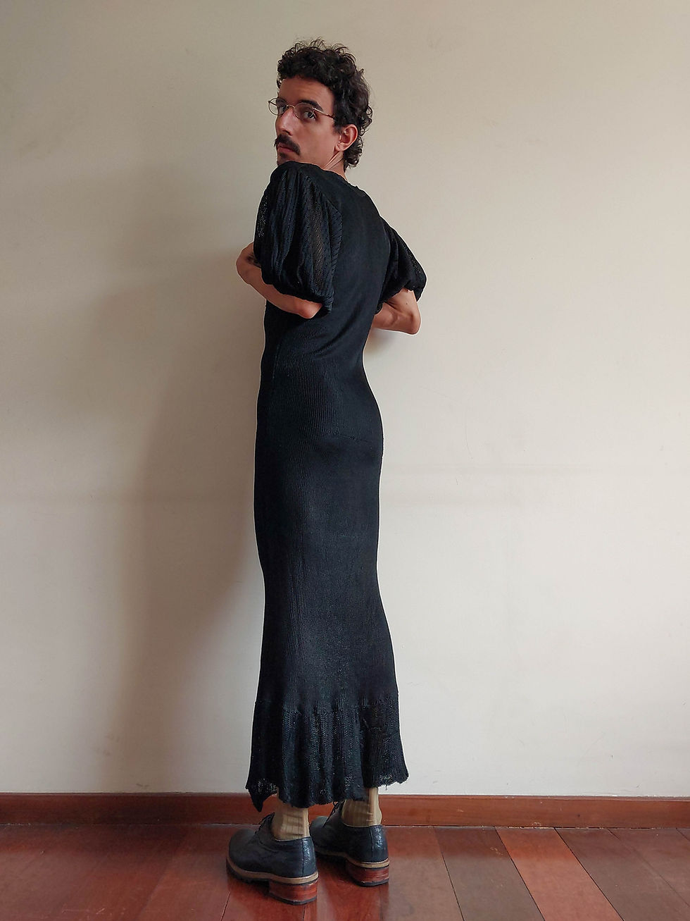 Miniatura: Vestido Siouxsie anos 80 em Trico (tam P ao G)