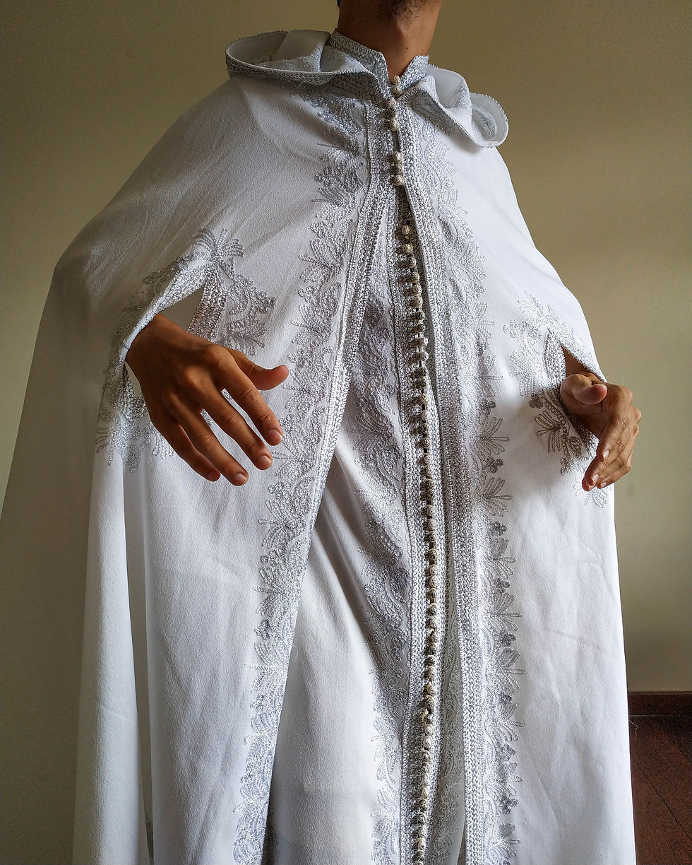 Miniatura: Kaftan Marroquino 1978 (vintage nunca usado)