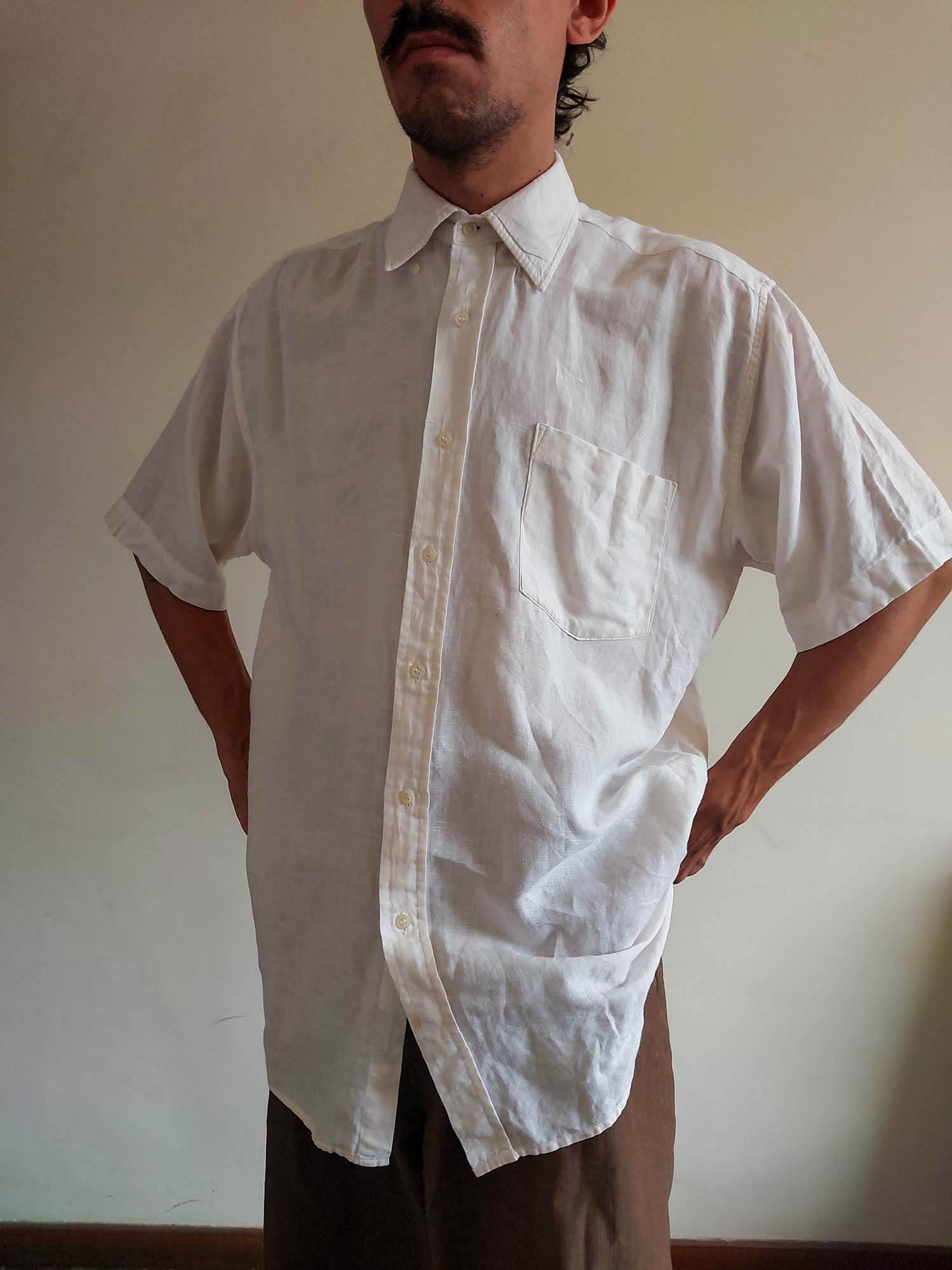 Camisa Giardino em linho com algodão (tam G)