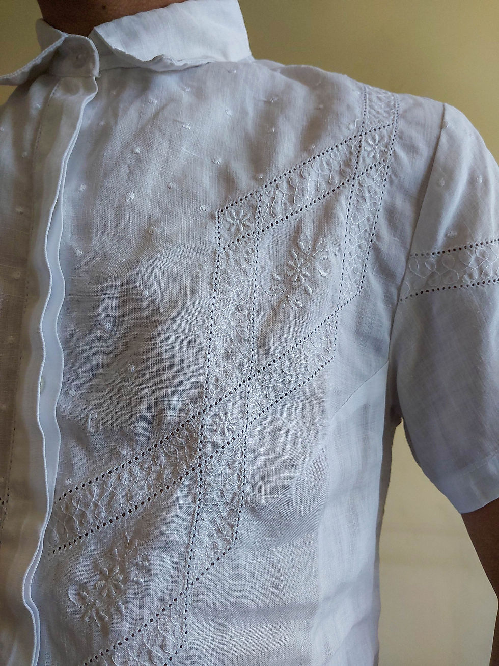 Miniatura: Camisa Vintage Angelina com bordados divinos  (tam P)