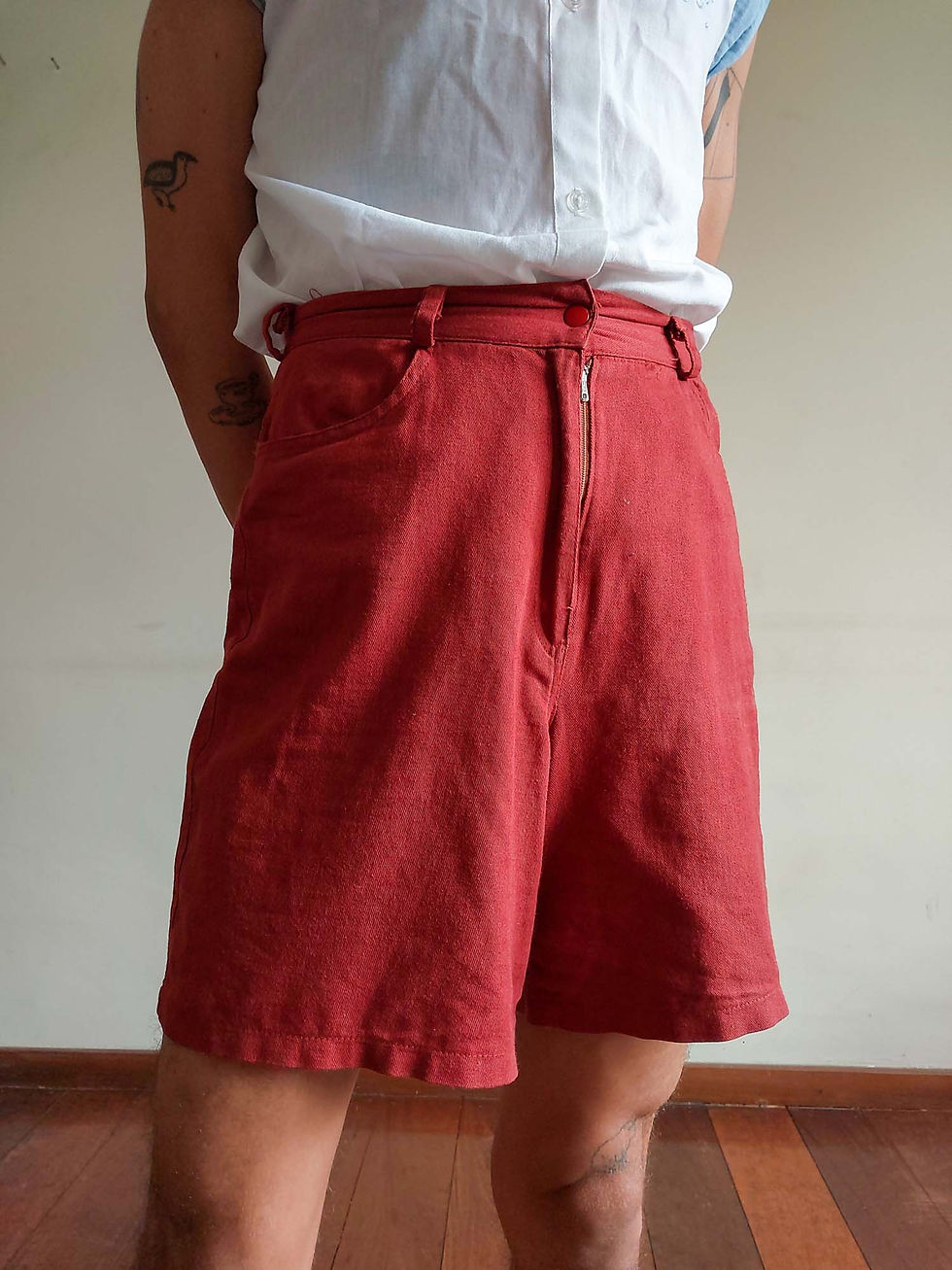 Miniatura: Short Terracota Linho Vintage (tam 36)