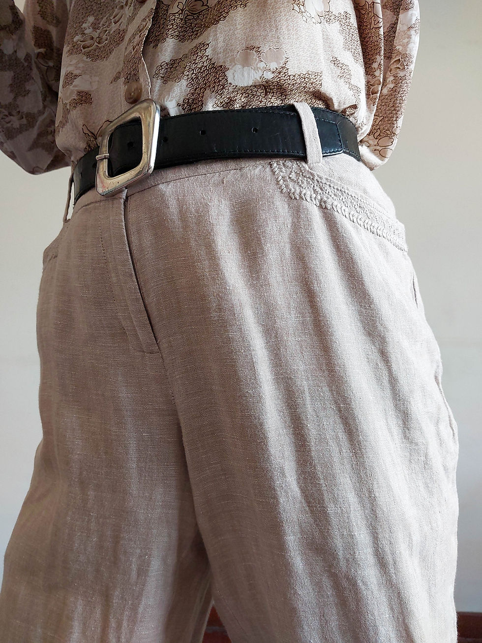Miniatura: Calça vintage Monsoon em linho puro (tam 46)