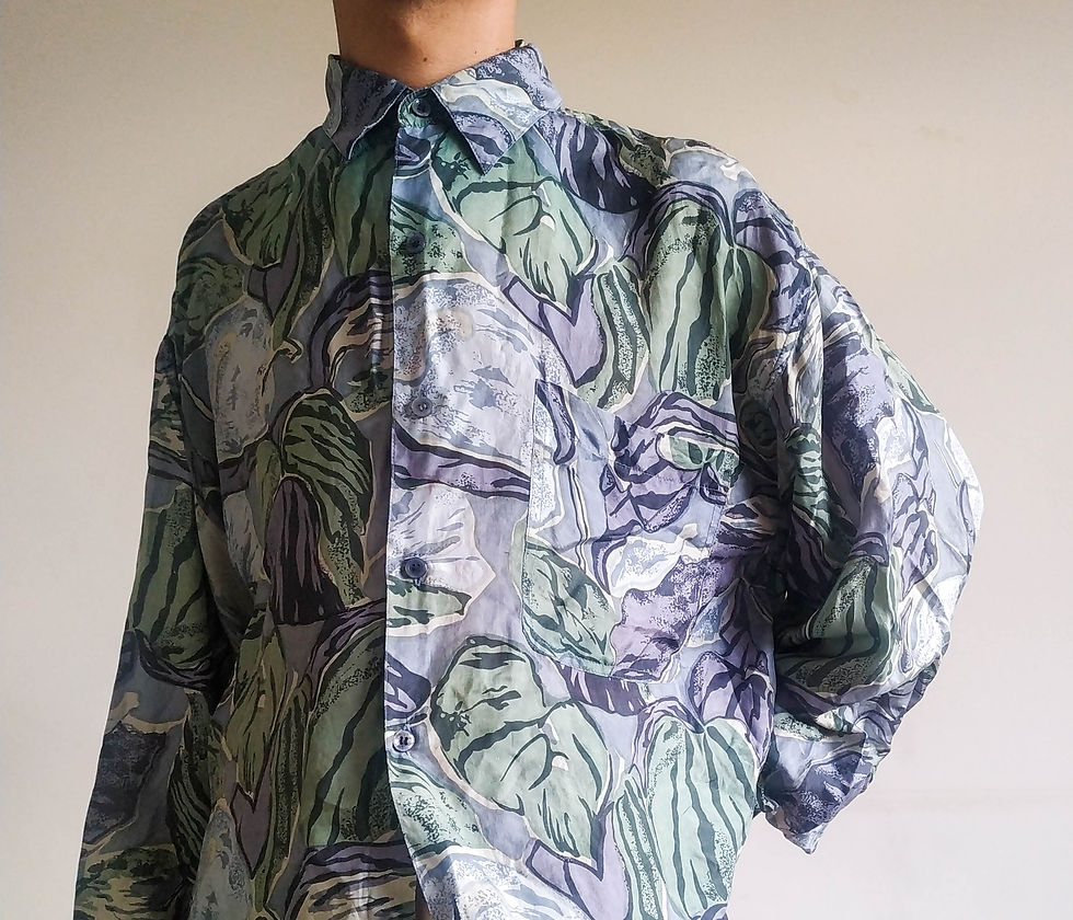 Miniatura: Camisa Alocasia - Seda Pura (tam GG)
