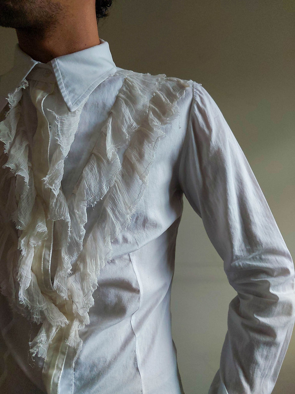 Miniatura: Camisa Vintage Vide Bula Babados (tam P)
