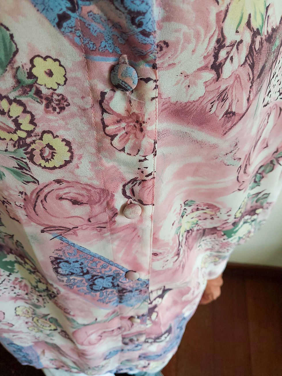 Miniatura: Camisa Vintage Flores Antigas (tam M)