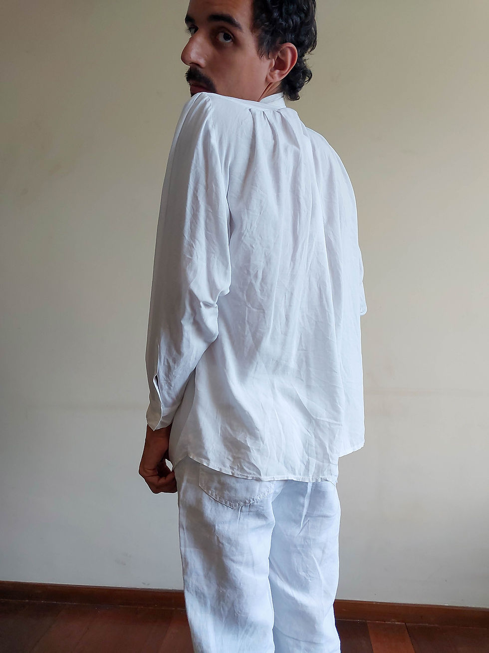 Miniatura: Camisa Vintage em Cambraia de algodão (tam P)