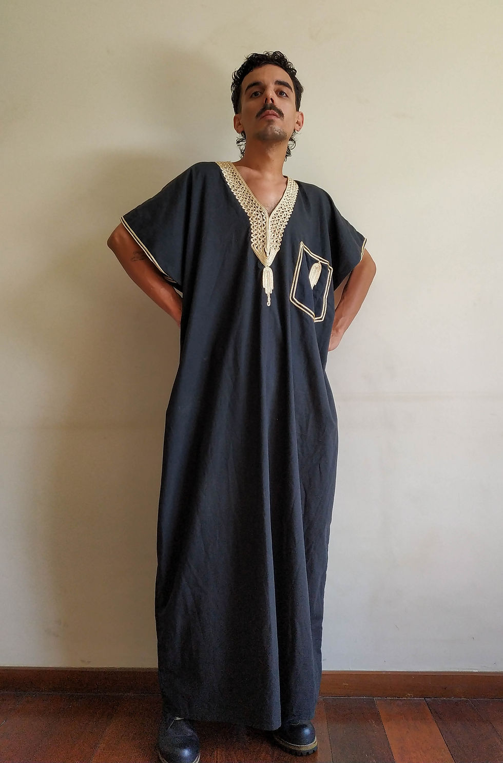 Miniatura: Kaftan Hana feito no egito em algodão egípcio  (tam U)