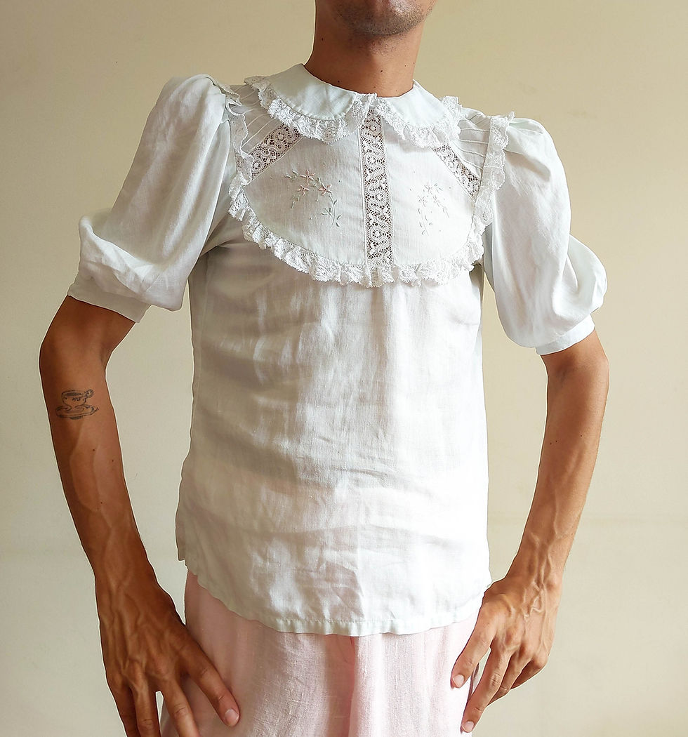 Miniatura: Camisa Matilde anos 50 (tam P)