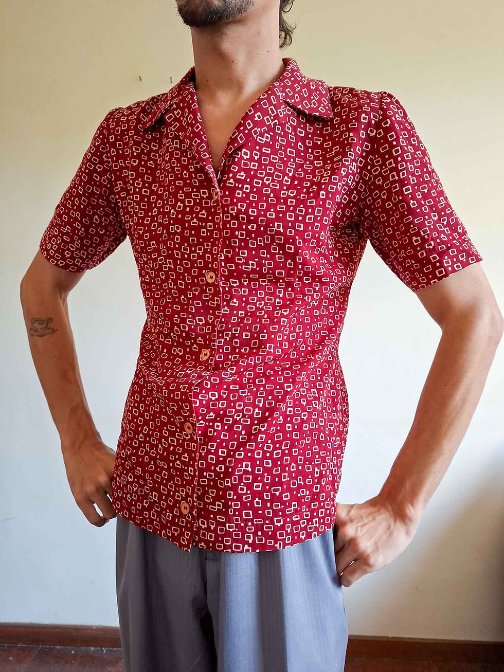 Miniatura: Camisa Vintage Detalhes (tam P)
