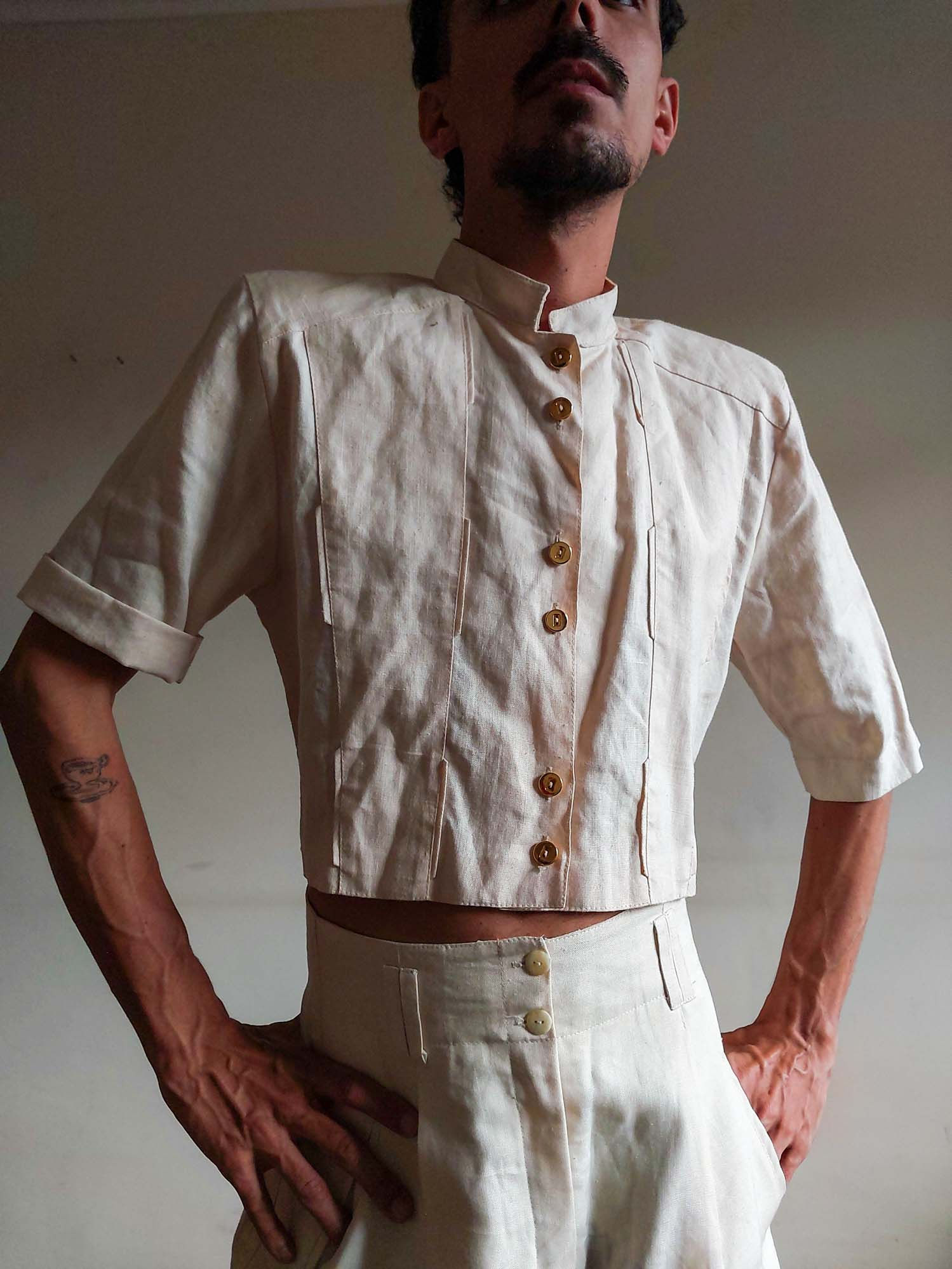 Camisa Yessica em linho (tam M) (avulsa)