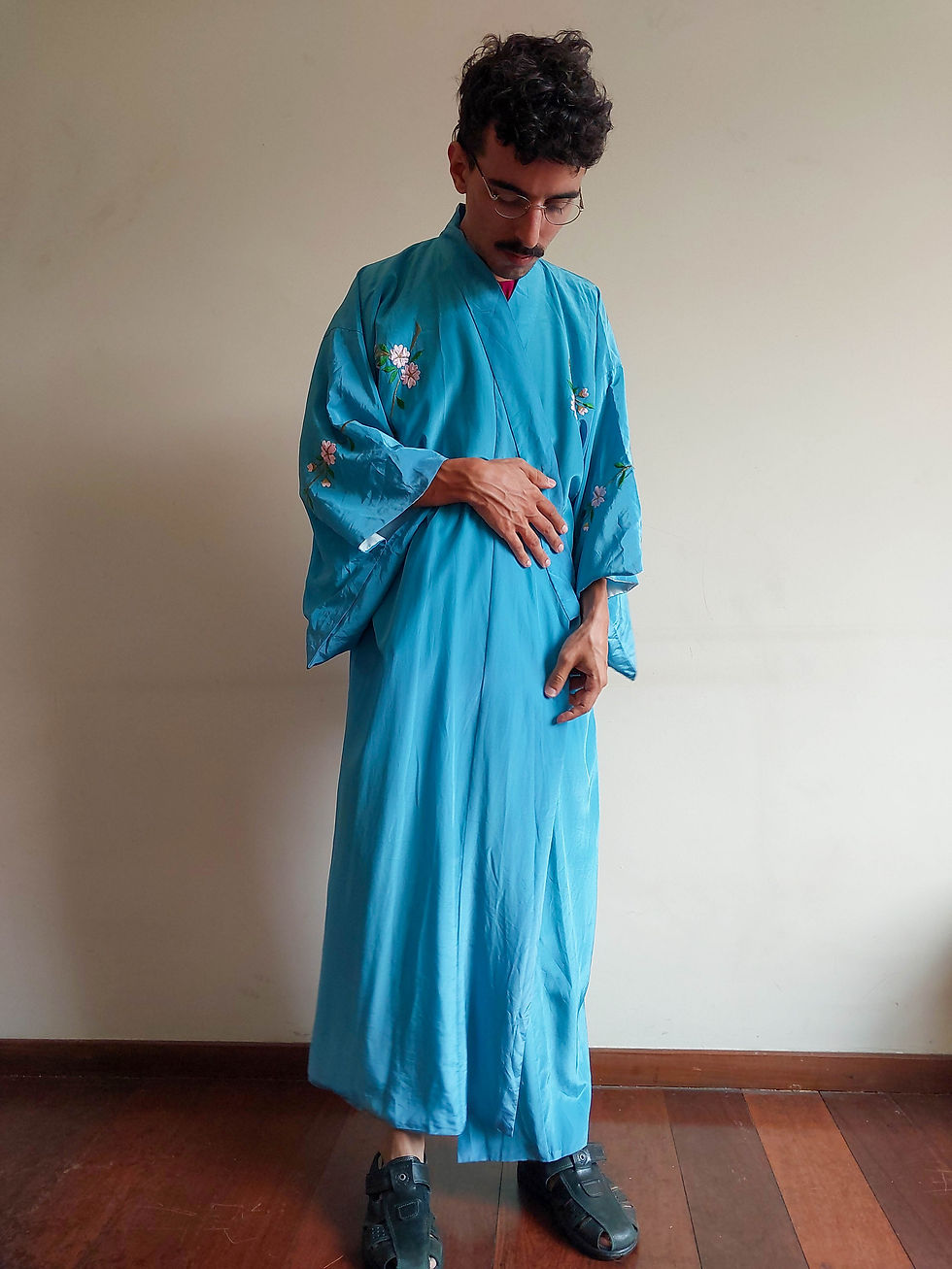 Miniatura: Kimono Vintage Sakura original Japonês (tam GG)