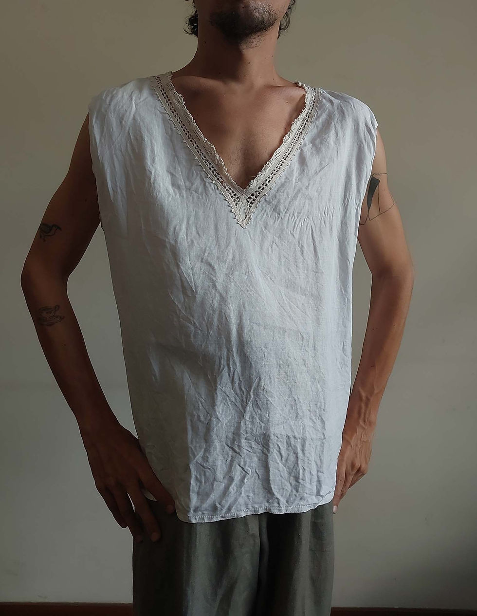 Miniatura: Camiseta Fátima Rendas com renda renascença (tam G)