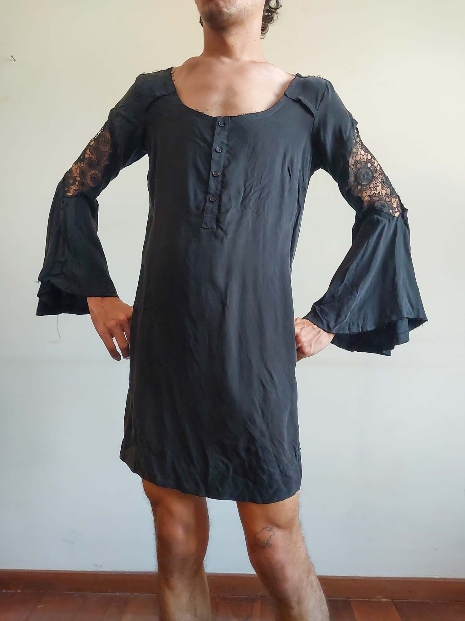 Vestido Caos High Fashion em Cupro (tam P)