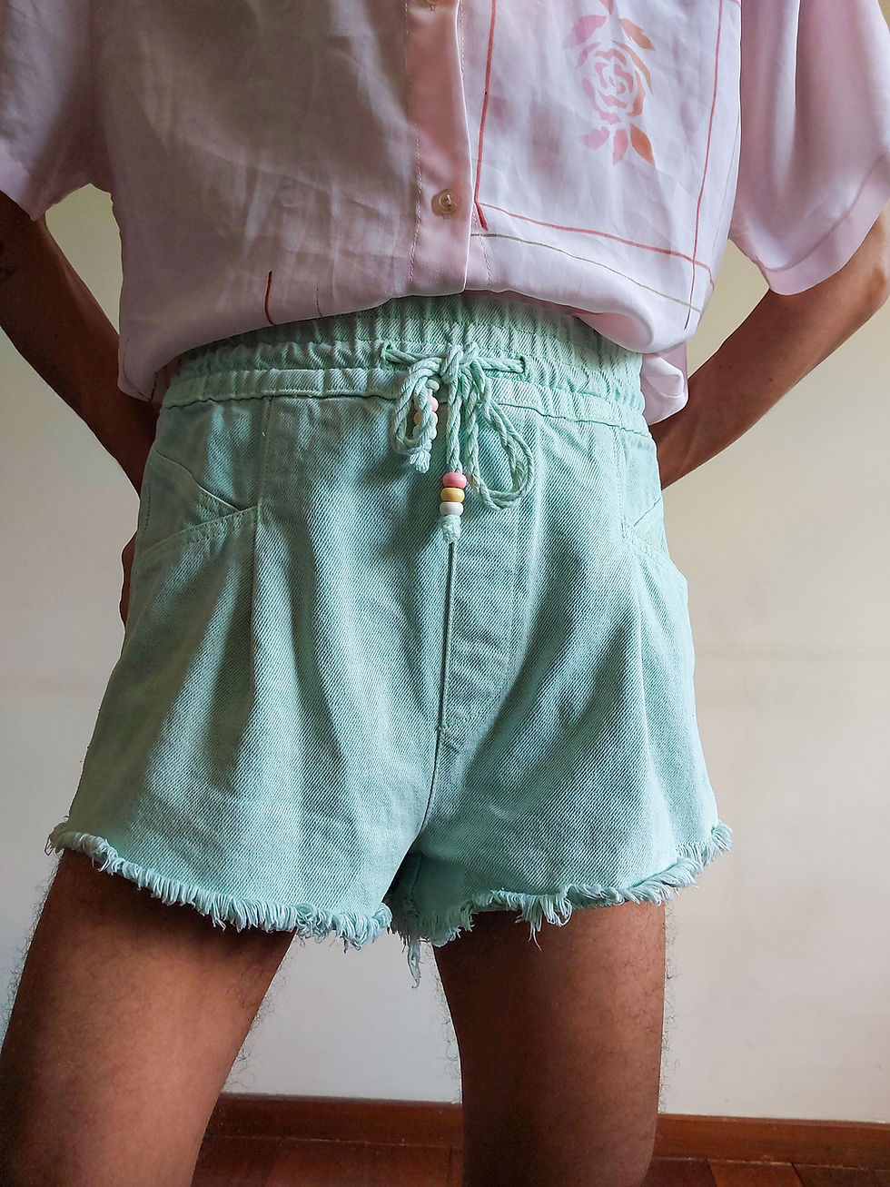 Miniatura: Short Bluesteel verde água (cintura com elástico)