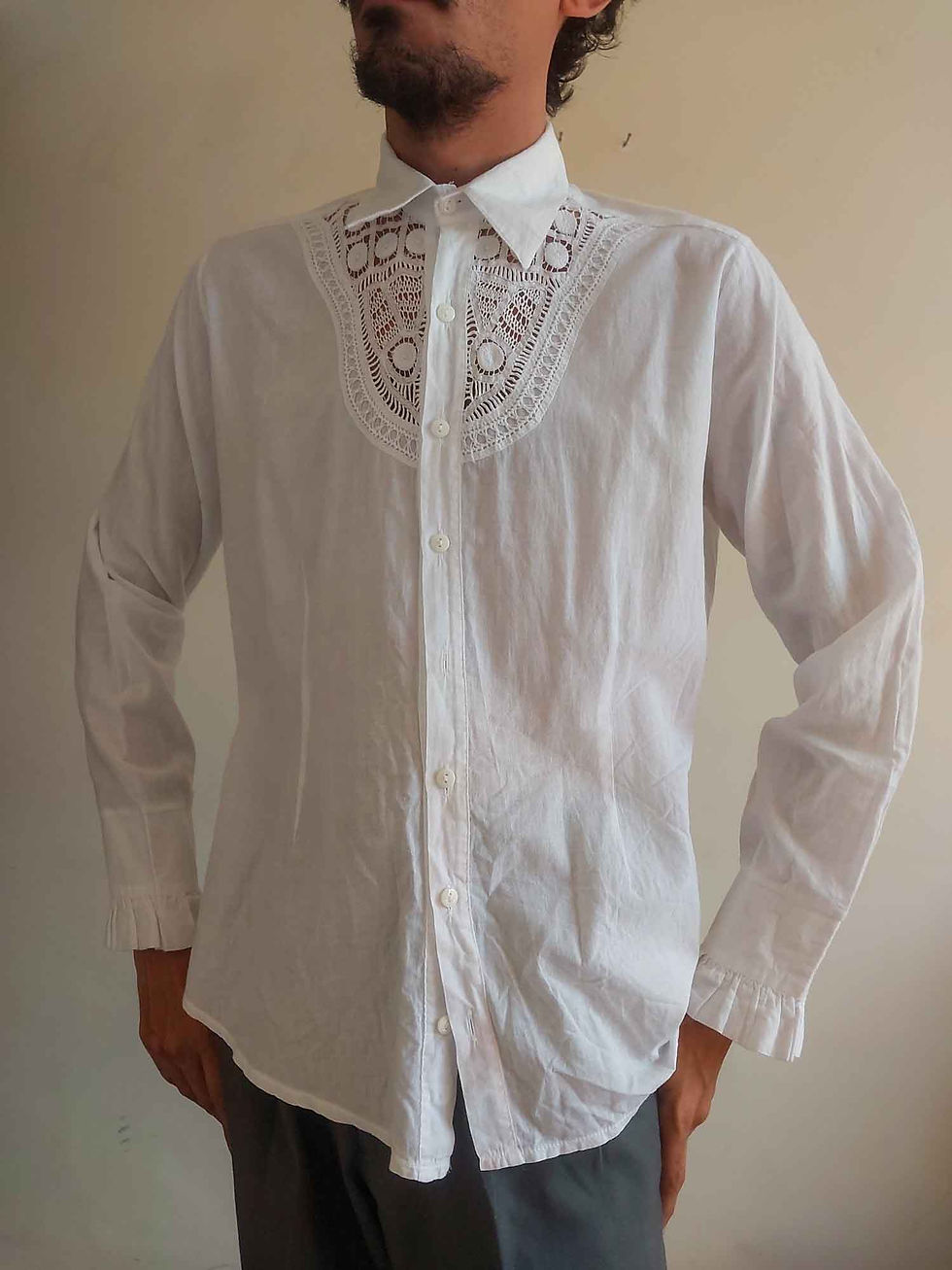 Miniatura: Camisa Vintage renda Renascença (tam P)